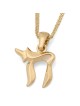 14K Gold Chai Pendant Necklace for Women