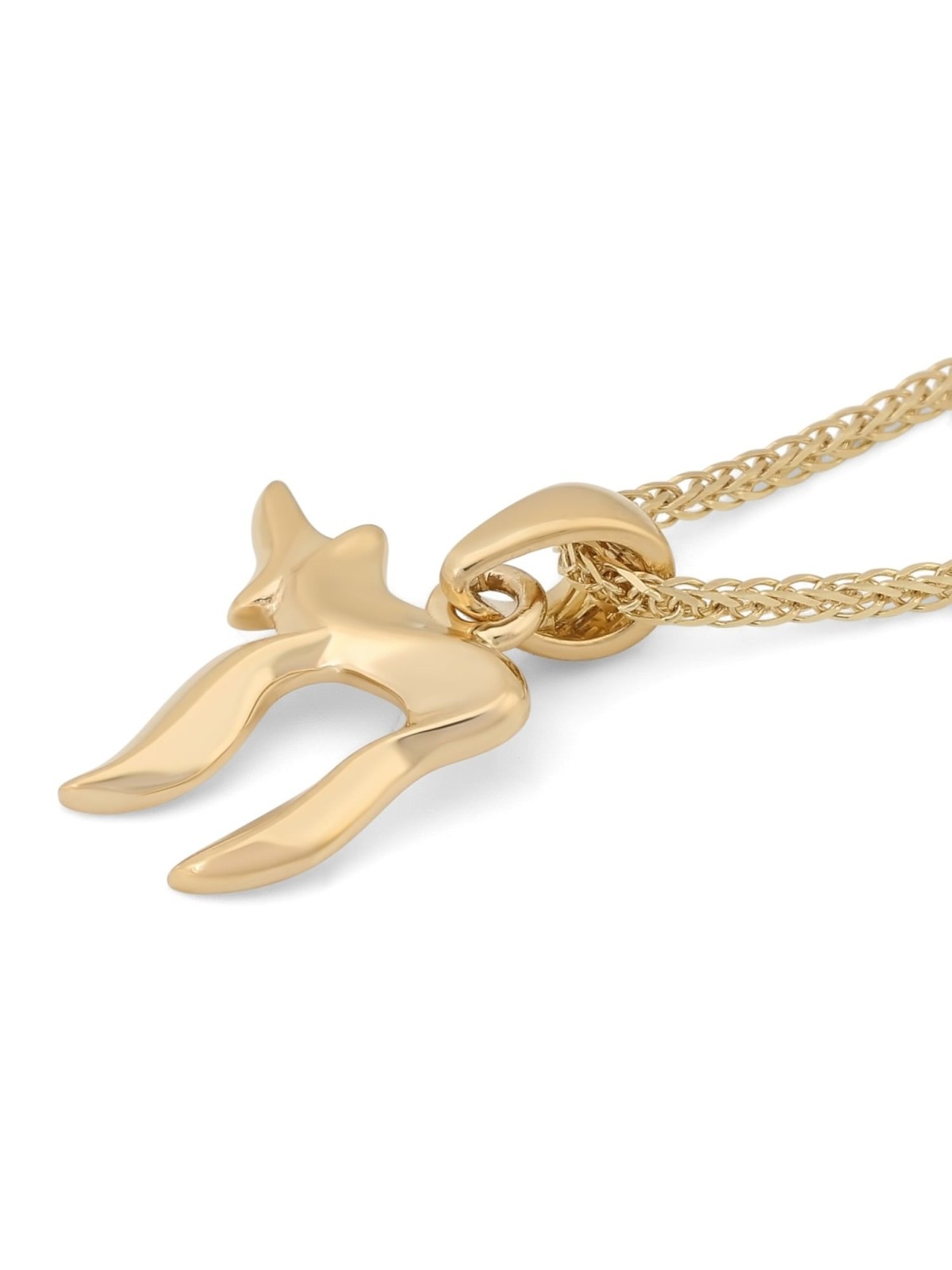 Collier avec pendentif Chai en or 14 carats pour femme