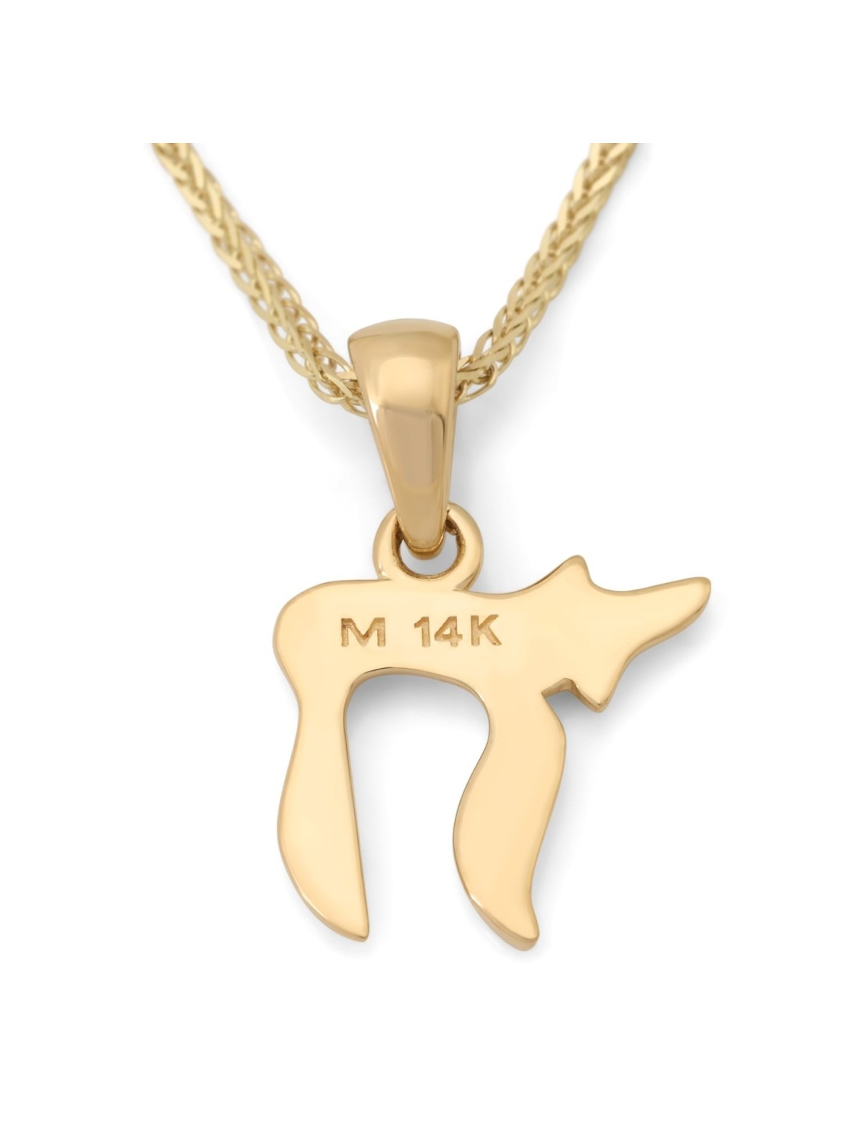 14K Gold Chai Pendant Necklace for Women