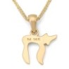 14K Gold Chai Pendant Necklace for Women