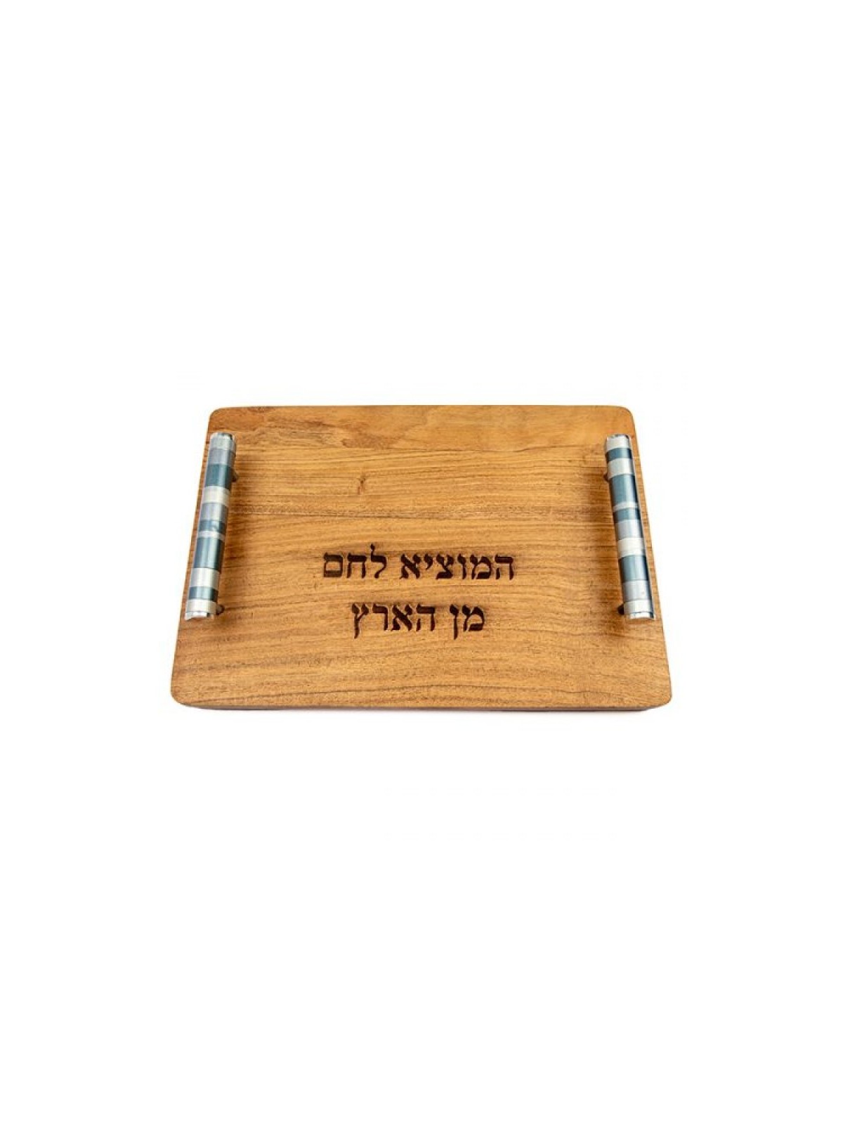 Yair Emanuel Grained Wood Challah Board Blessing W... | Challah Boards