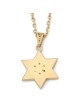 Pendentif étoile de David en or 14 carats et pierre d'Eilat