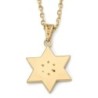 14K Gold Diamond and Eilat Stone Star of David Pendant