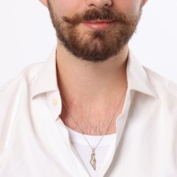 14K Gold No Other Land Map of Israel Pendant - Unisex