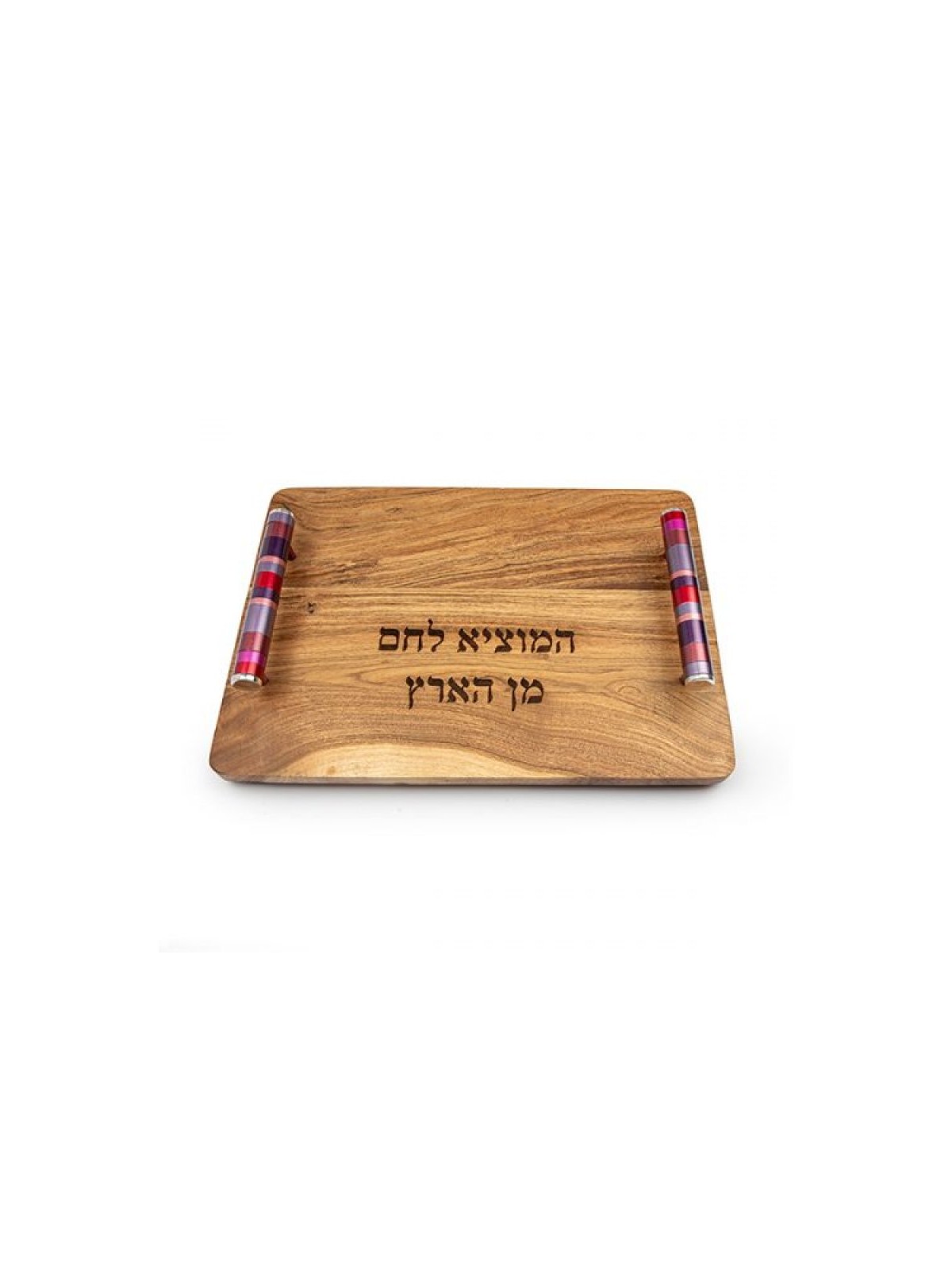 Yair Emanuel Grained Wood Challah Board Blessing W... | Challah Boards