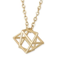 14K Gold Unisex Merkaba Star of David Pendant Necklace
