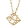 14K Gold Unisex Merkaba Star of David Pendant Necklace