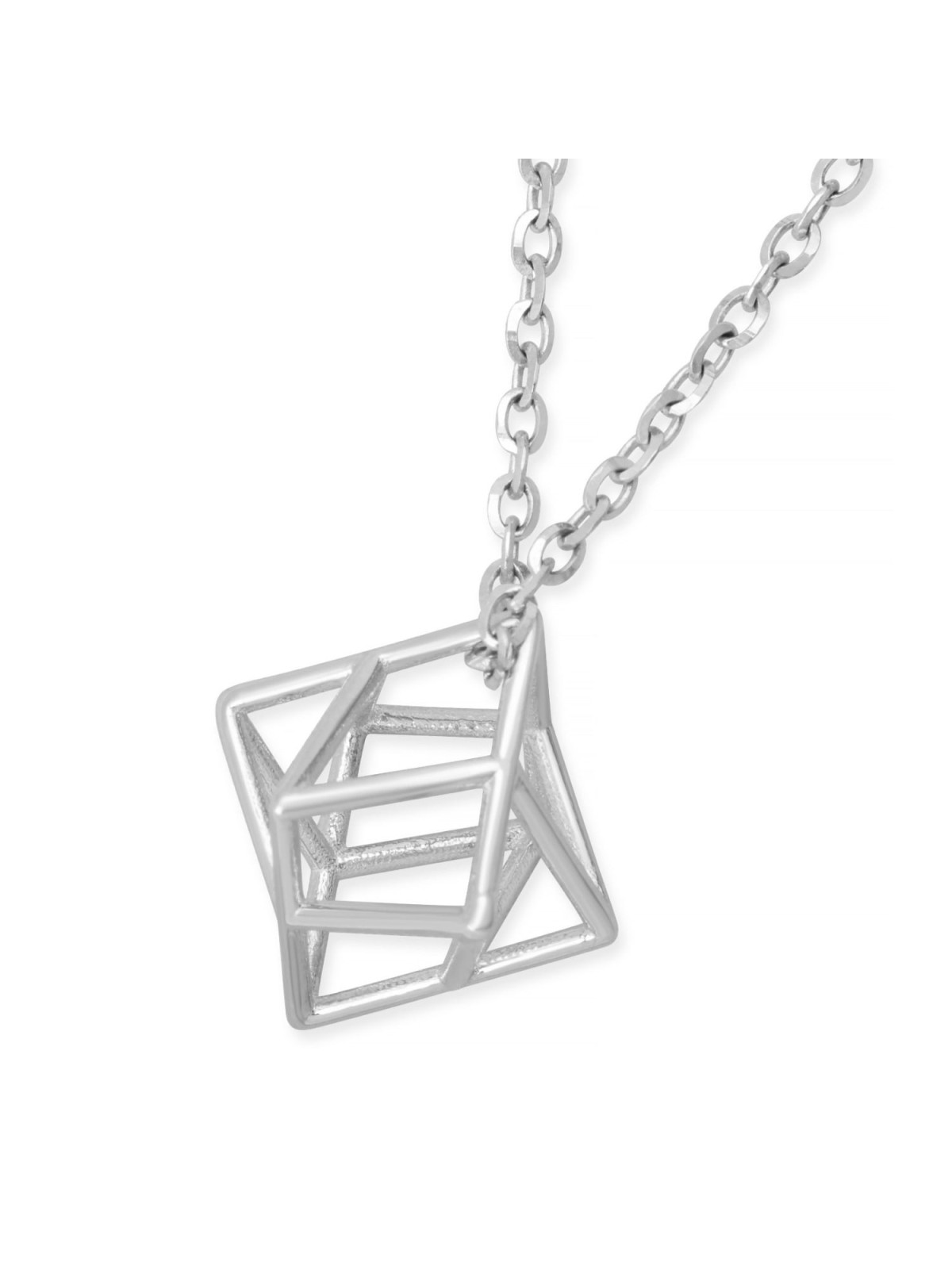 Collier pendentif unisexe étoile de David Merkaba en or 14 carats