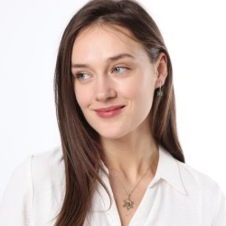 Star of David & Lion of Judah 14K Gold Pendant Necklace - Yellow or Wh