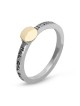 Bague de noms kabbalistique en argent sterling et or 9 carats
