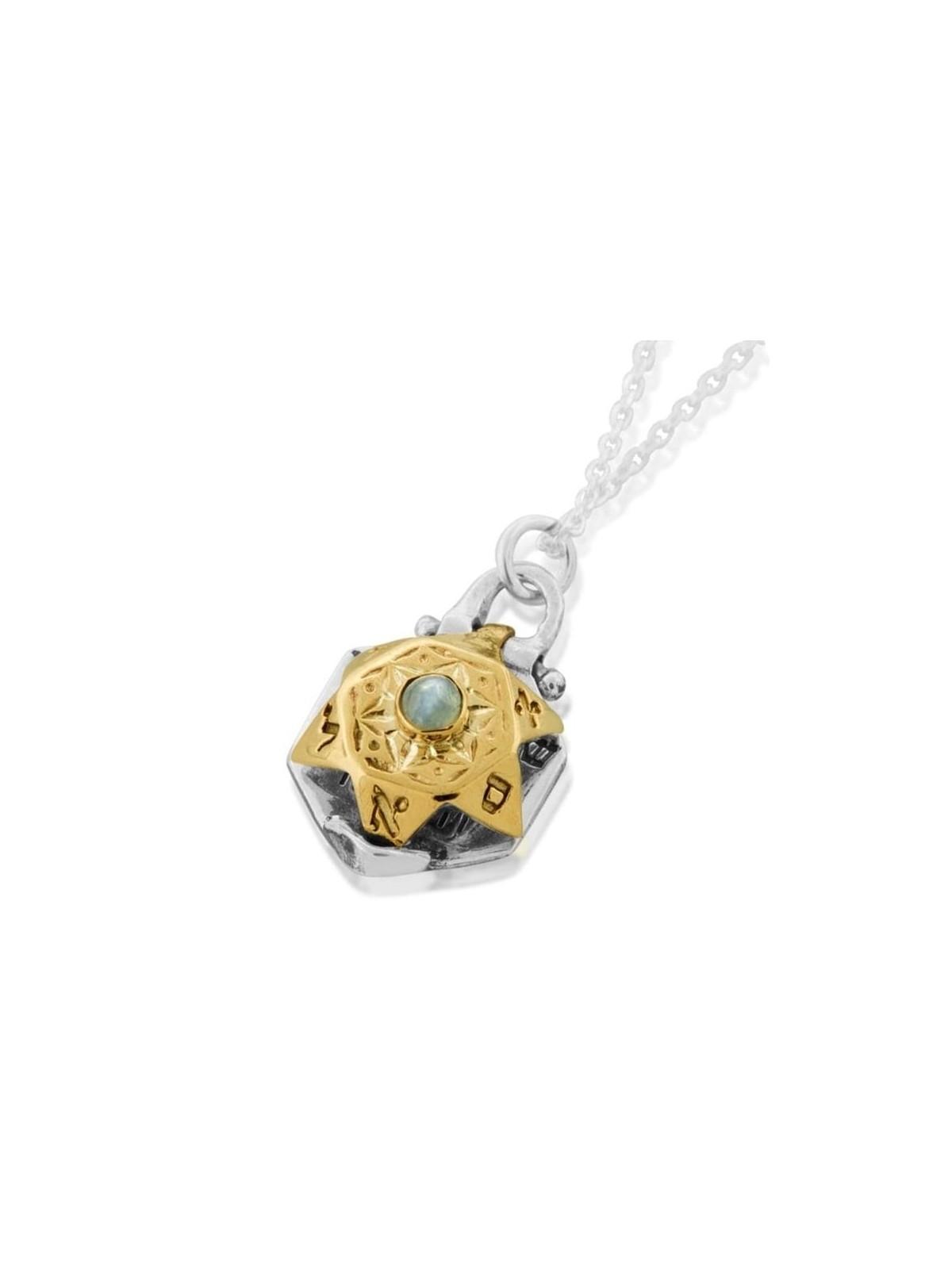 Collier étoile de David Kabbale en or et argent