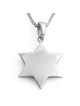14K Gold Star of David Pendant Necklace With Studded Design - Yellow o