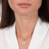 Luxurious 14K Gold Star of David Pendant Necklace With Ancient Mosaic