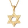 Luxurious 14K Gold Star of David Pendant Necklace With Ancient Mosaic