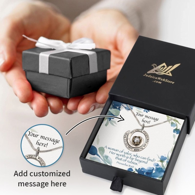 Coffret Cadeau Femme de Valeur avec Argent Sterling et Perle Femme de Valeur Ne