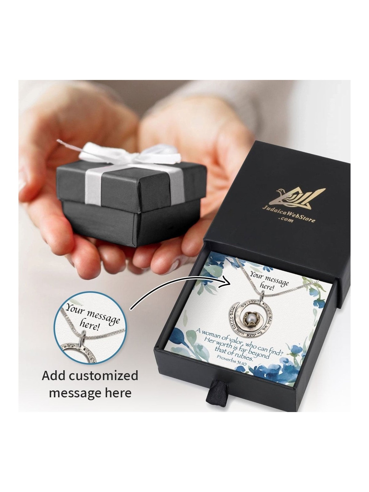 Woman of Valor Gift Box With Sterling Silver & Pearl Woman of Valor Ne