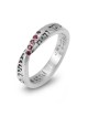 Women's Silver and Ruby Stones Kabbalah Ring for Matchmaking