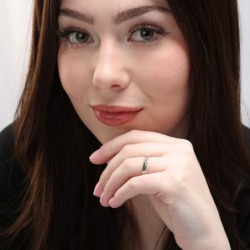 Women's Silver and Ruby Stones Kabbalah Ring for Matchmaking