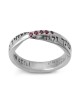 Bague Kabbale en Argent et Pierres Rubis pour Femme pour Matchmaking