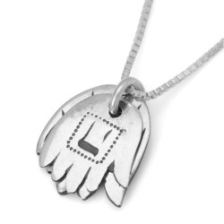 Women's Sterling Silver Double Hamsa Necklace - Blessings / Evil Eye