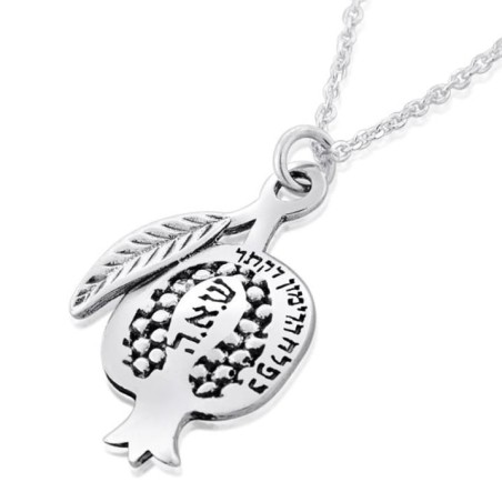 Collier Kabbale Grenade Argent - Amour