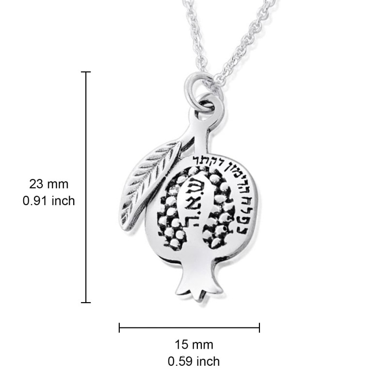 Collier Kabbale Grenade Argent - Amour