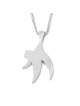 14K Gold Curvy Chai Pendant with Rough Finish - Color Option