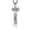 Wealth: Silver Kabbalah Key Necklace with Star of David & Hamsa