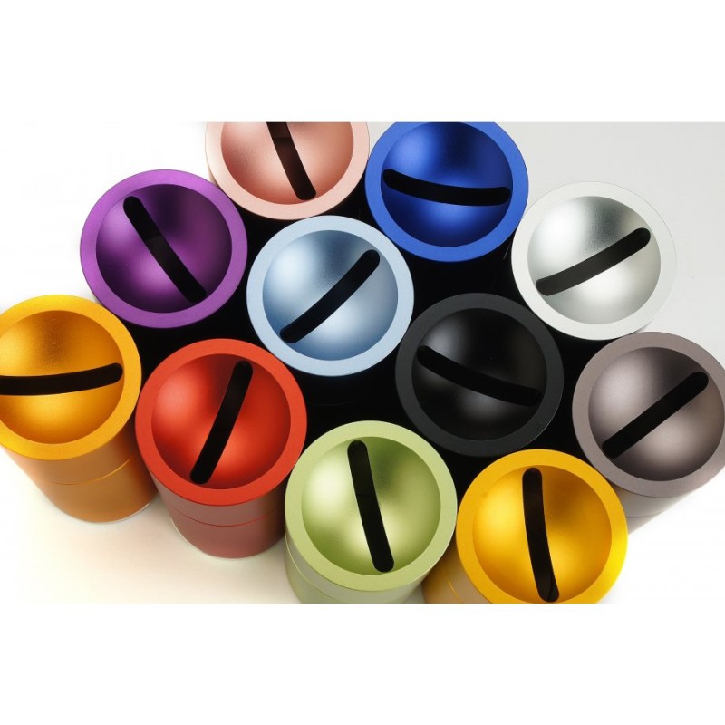 Dabbah Judaica Anodized Aluminum Tzedakah Box Orange | Tzedakah boxes