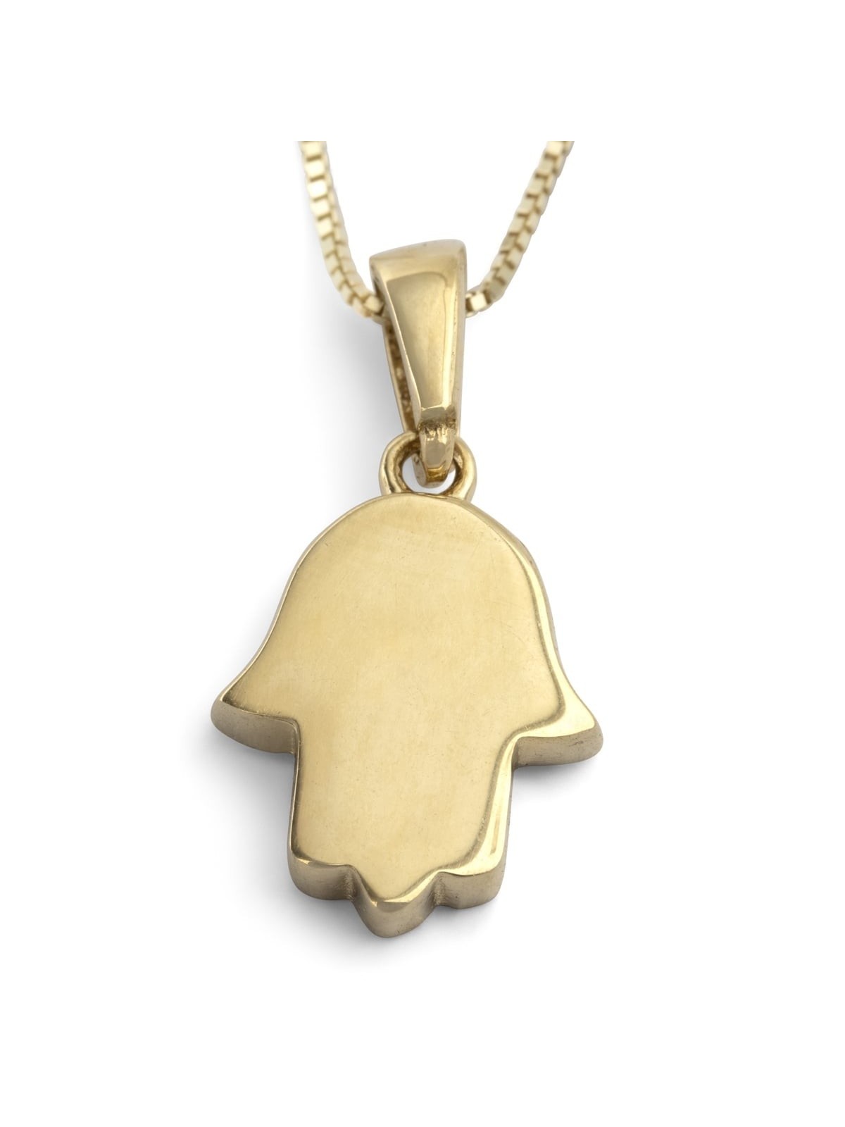 14K Gold Hamsa Pendant Necklace - Yellow or White Gold