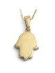 14K Gold Hamsa Pendant Necklace - Yellow or White Gold