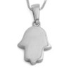 14K Gold Hamsa Pendant Necklace - Yellow or White Gold