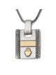 Ana Bekoach: Silver Kabbalah Men's Dogtag Pendant with Hamsa - Blessin