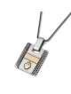 Ana Bekoach: Silver Kabbalah Men's Dogtag Pendant with Hamsa - Blessin