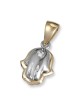 Collier pendentif Hamsa en or 14 carats avec diamant