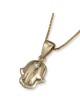 14K Gold Hamsa Pendant Necklace with Diamond