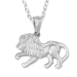 14K Gold Lion of Judah Pendant Necklace - Yellow or White Gold