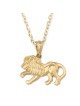 Collier pendentif Lion de Juda en or 14 carats - Or jaune ou blanc