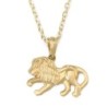 14K Gold Lion of Judah Pendant Necklace - Yellow or White Gold
