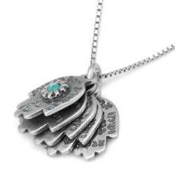 5 Hamsas: Multiple Necklace with Biblical Inscriptions