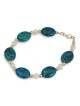 Rafael Jewelry Gold Plated Silver & Eilat Stone Pebble Bracelet