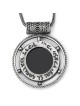 Traveler's Prayer: Large Multi-Framed Onyx & Silver Necklace for Men