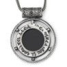 Traveler's Prayer: Large Multi-Framed Onyx & Silver Necklace for Men