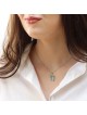14K Gold Chai Pendant Necklace with Green Eilat Stone