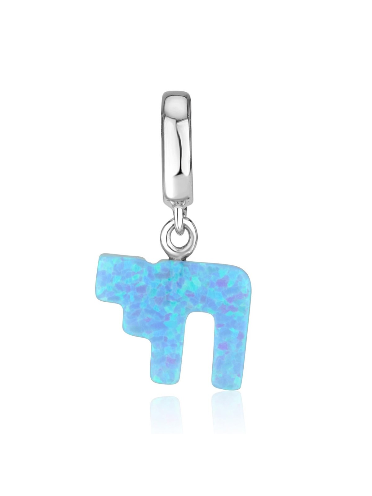 Marina Jewelry Blue Opal Chai Pendant Charm