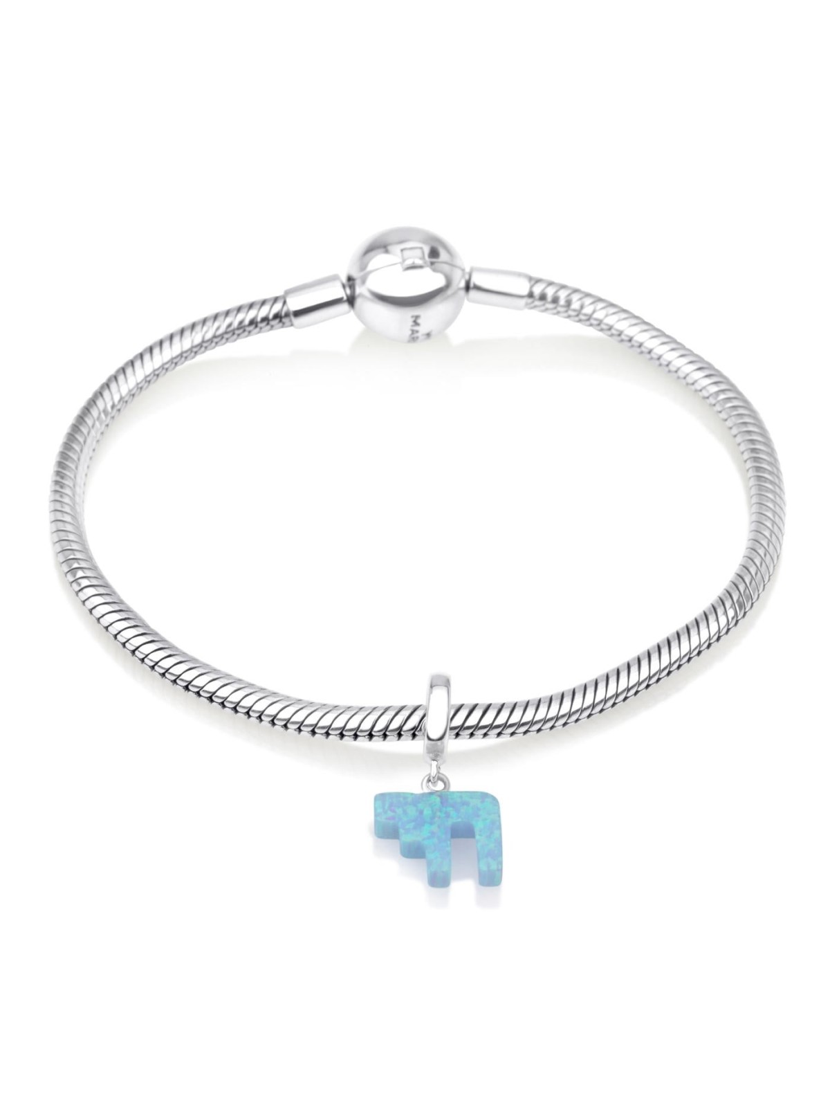 Marina Jewelry Pendentif Chai en opale bleue