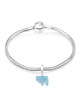 Marina Jewelry Pendentif Chai en opale bleue