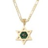 Large 14K Gold Men's Star of David Pendant with Engraved Chai on Eilat