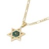 Large 14K Gold Men's Star of David Pendant with Engraved Chai on Eilat