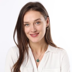 14K Gold and Eilat Stone Circular Chai Pendant